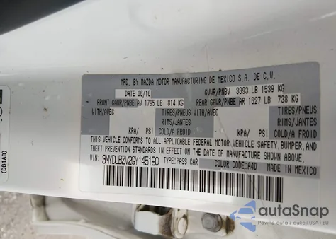 2016 Scion Ia from USA, damaged, VIN 3MYDLBZV2GY145190